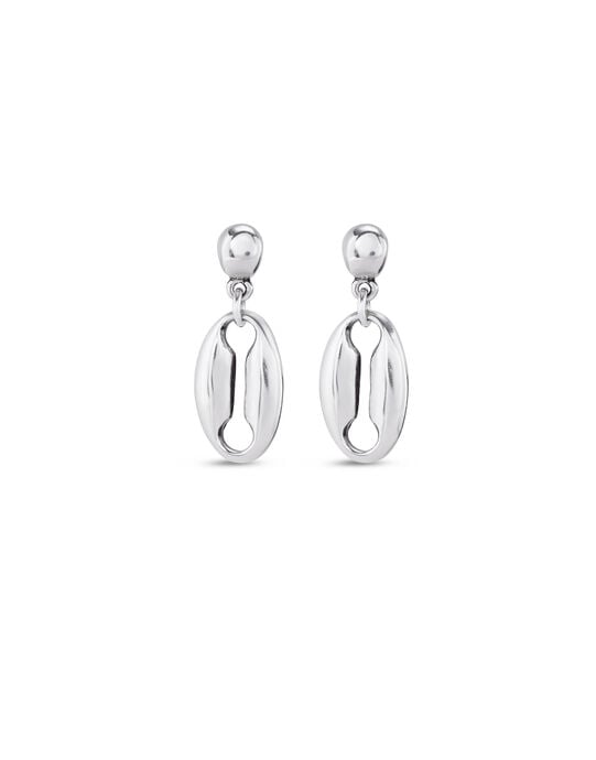 Link shape drop earrings