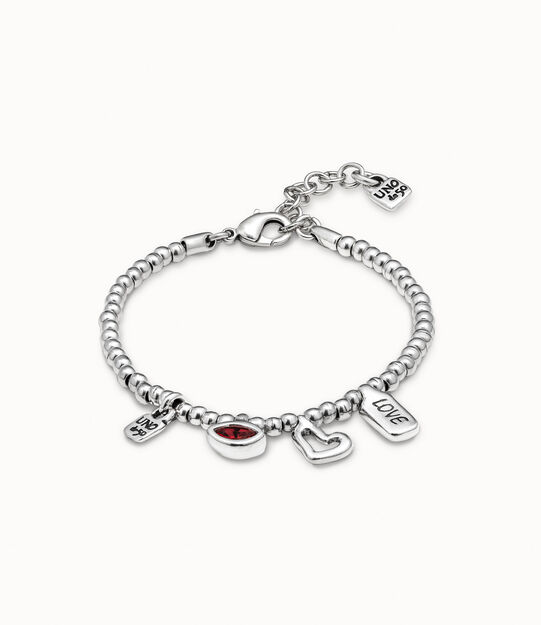 Pulsera bañada en plata de ley con charms
