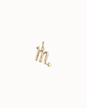 Charm placcato oro 18k a forma di segno scorpione