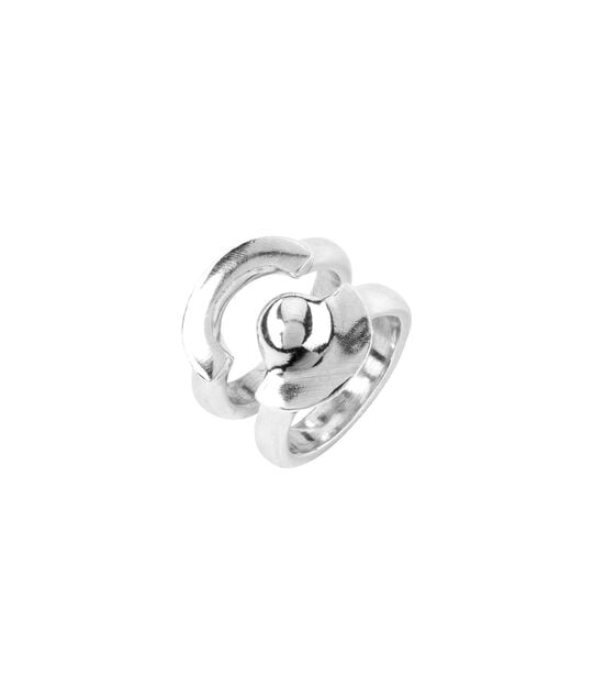 Mrs Uma 3 Ring, Silver, large