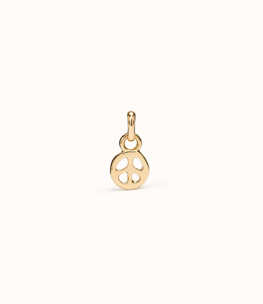 Charm placcato oro 18k simbolo della pace.
