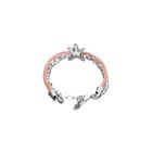 Orange silk thread and metal bracelet with starfish