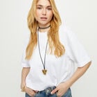 Long silk cord necklace with wing detail