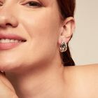 Hoop earrings with multicolor crystal