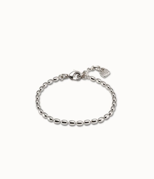 Sterling silver-plated charm bracelet with oval links