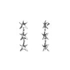Long earrings with 3 starfishes