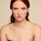Drop earrings with small hearts