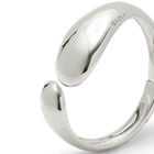 Bangle bracelet with two irregular drops