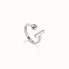Open ring with white topaz