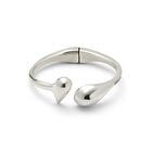 Bangle bracelet with rounded shapes