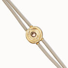 Double ivory leather birthstone bracelet with eye