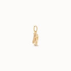 Charm ba&ntilde;ado en oro de 18k de letra H mediana