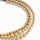 Collar triple edici&oacute;n limitada con bolas ba&ntilde;adas en oro 18k