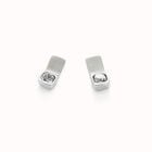 Stud earrings with white crystal