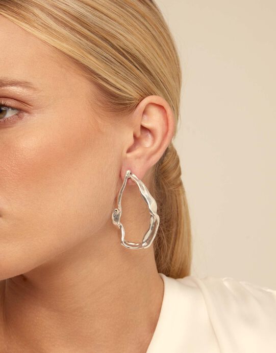 Pendientes Marea, Plateado, large