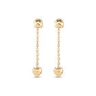 Drop earrings with small hearts