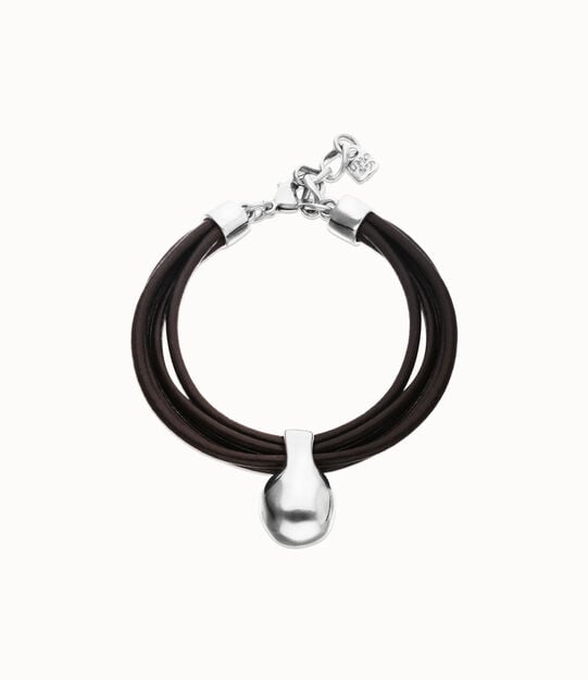 Leather bracelet with sphere