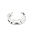 Triple curved handcrafted bangle bracelet