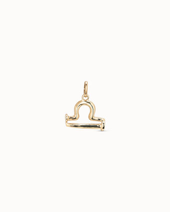 Charm placcato oro 18k a forma di segno bilancia