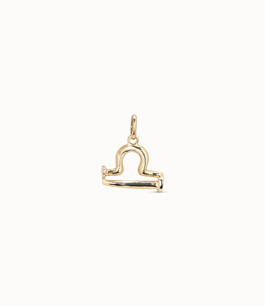 Charm placcato oro 18k a forma di segno bilancia