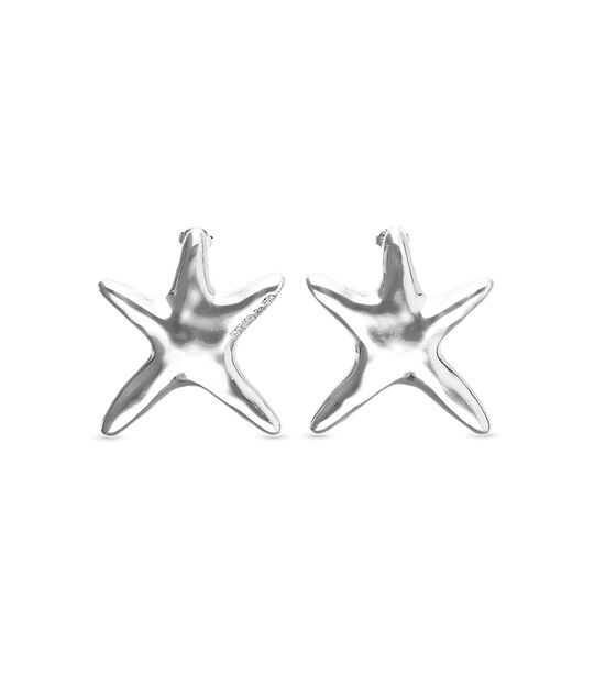 Large starfish-shaped earrings