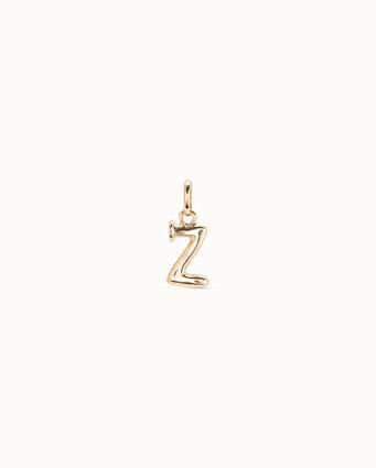 Charm bañado en oro de 18k de letra Z