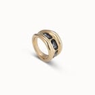 Ring with 3 grey crystals