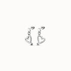 Nailed heart drop earrings