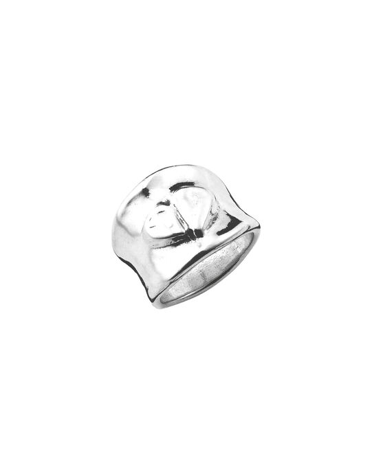 Anillo MEDIA NARANJA, Plateado, large