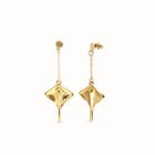 Manta ray-shaped drop earrings