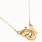 Necklace with interlaced carabiner detail