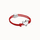 Red elastic thread bracelet with heart