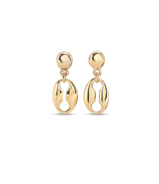 Pendientes bañados en oro 18k con 1 eslabón pequeño