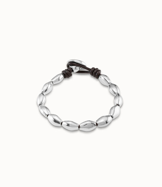 Sterling silver-plated beaded bracelet