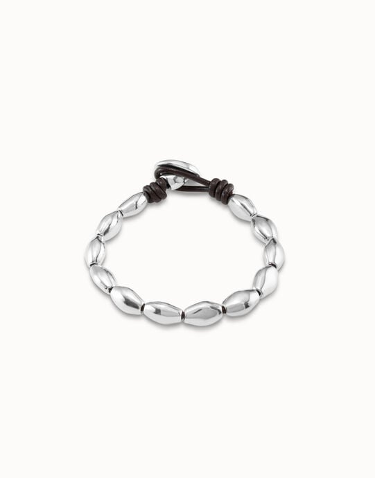 Beaded leather bracelet