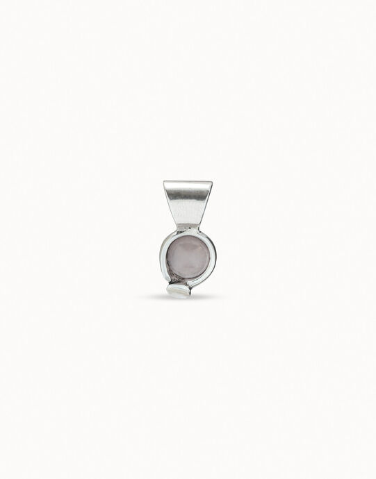 Charm ba&ntilde;ado en plata de ley y piedra azul