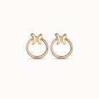 Pendientes ba&ntilde;ados en oro 18K con mariposa separable del aro