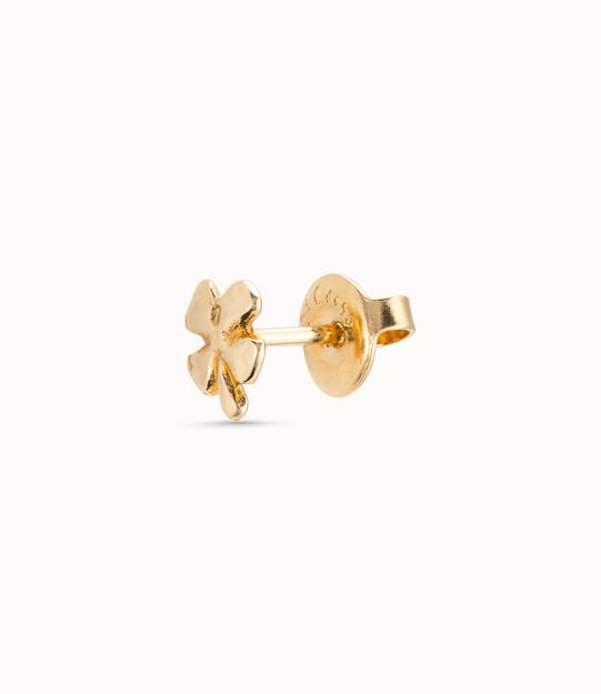 Clover Single Stud Earring, Golden, large
