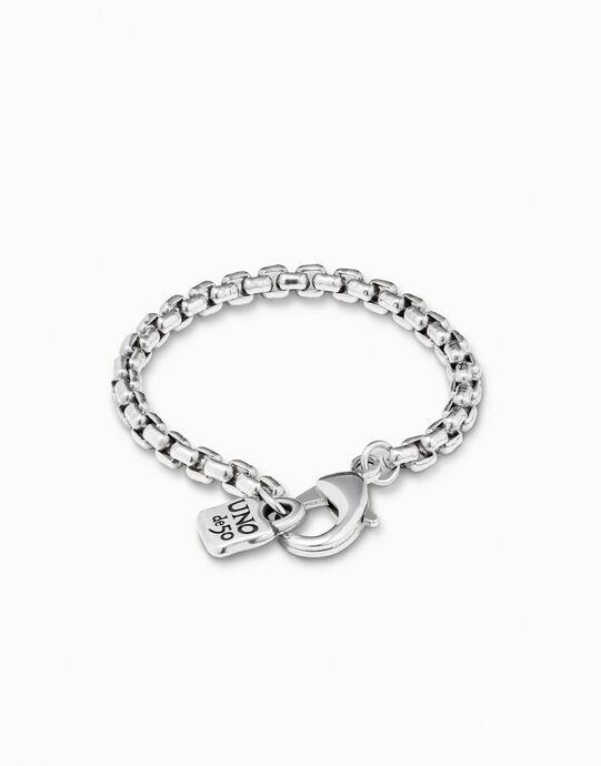 Pulsera flexible ba&ntilde;ada en plata de ley, , large