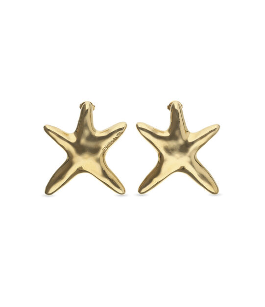 Large starfish-shaped earrings
