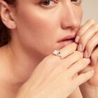 Anillo ba&ntilde;ado en plata de ley con circonita blanca