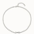 Short beaded chain charm necklace