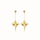 Manta ray-shaped drop earrings
