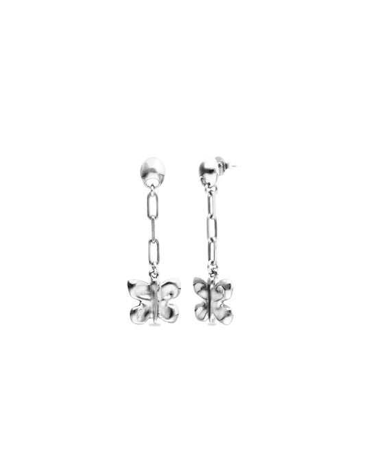 Drop earrings with a butterfly-shaped ornament