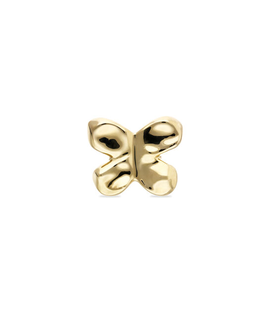 Anillo maxi ba&ntilde;ado en oro 18k con forma de mariposa