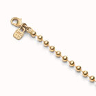 Cha&icirc;ne longue &agrave; boules plaqu&eacute;e or 18 carats.