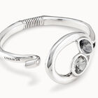 Pulsera plata con cristales silver y gris verdoso