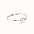 Bangle bracelet with white topaz