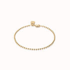 Beaded chain charm bracelet