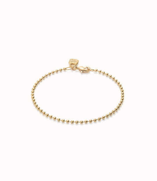 18k gold-plated beaded charms bracelet